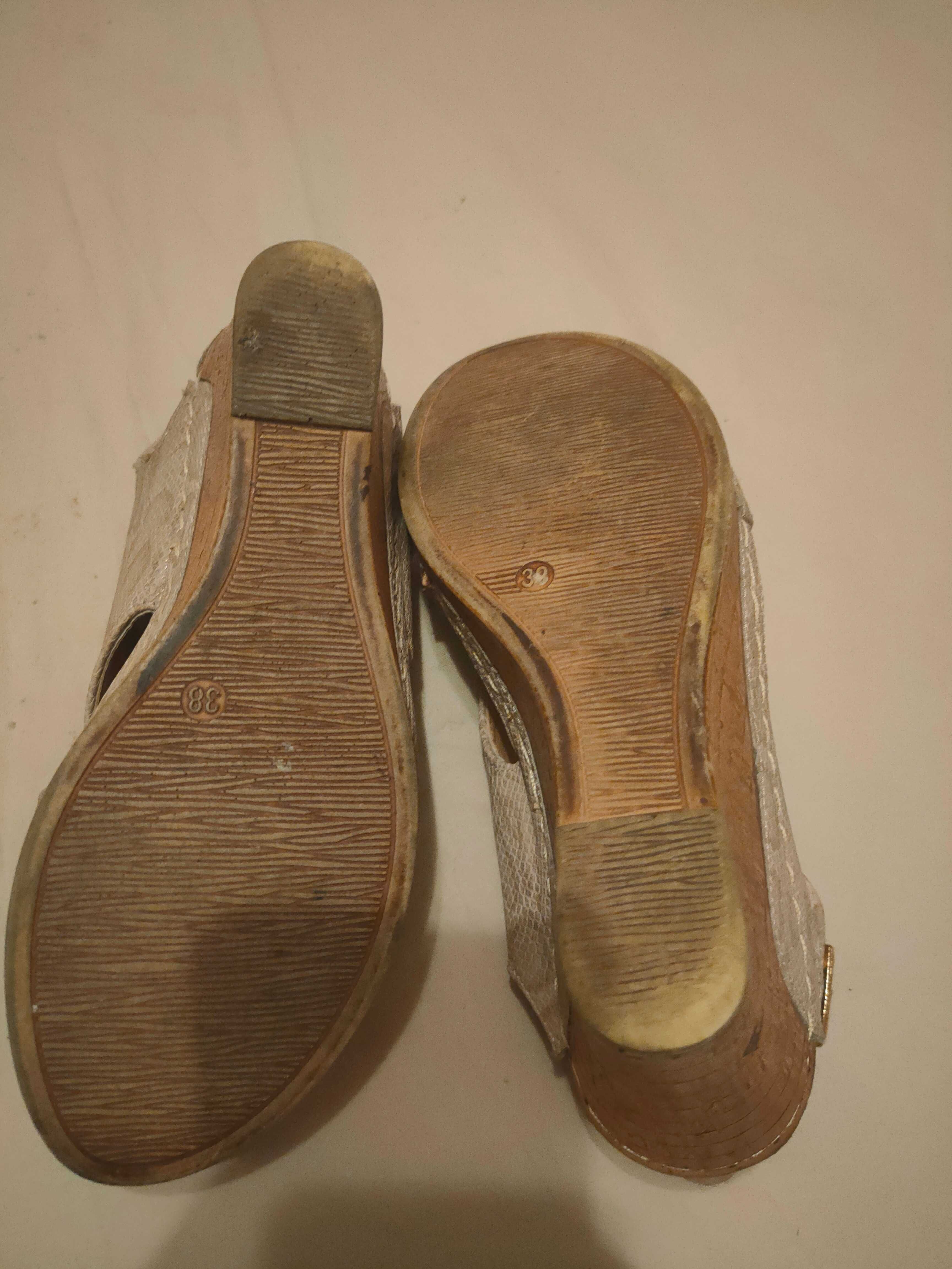 Sandały damskie 38 K&M skórzana wkładka