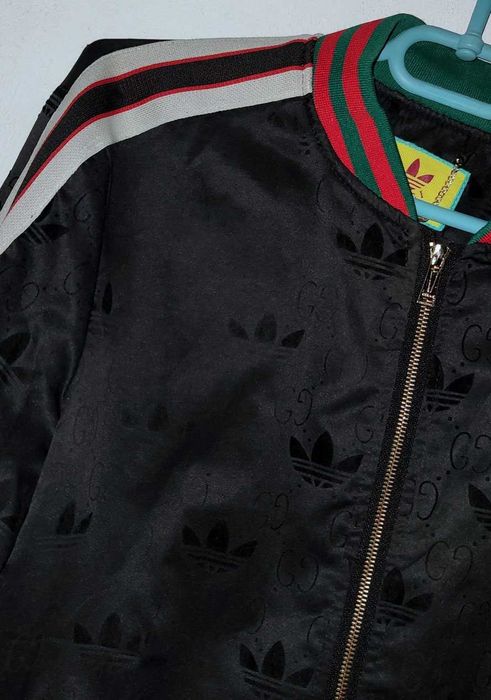 Bluza Gucci&Adidas męska Czarna rozpinana wytłaczane logo Stan db+ r.L