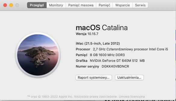 komputer Mac OS Catalina