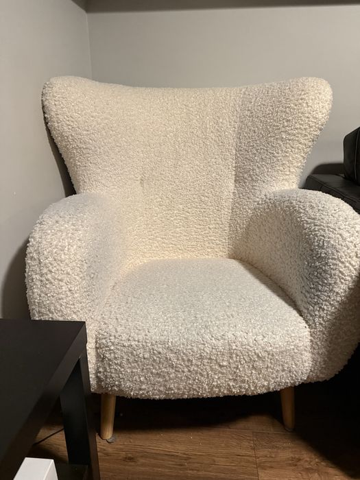 Fotel uszak pluszowy Jysk