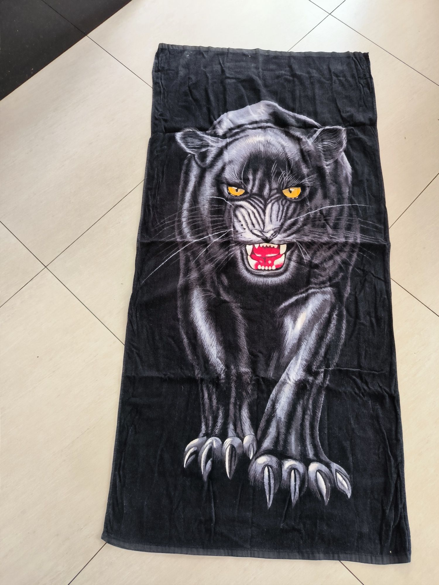 Ręcznik plażowy dziecięcy czarna pantera
