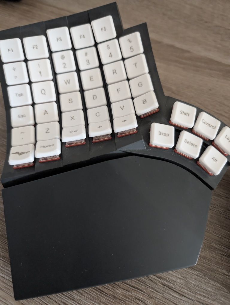 Teclado Glove 80 Split Keyboard Kailh Red Pro Linear 35gf