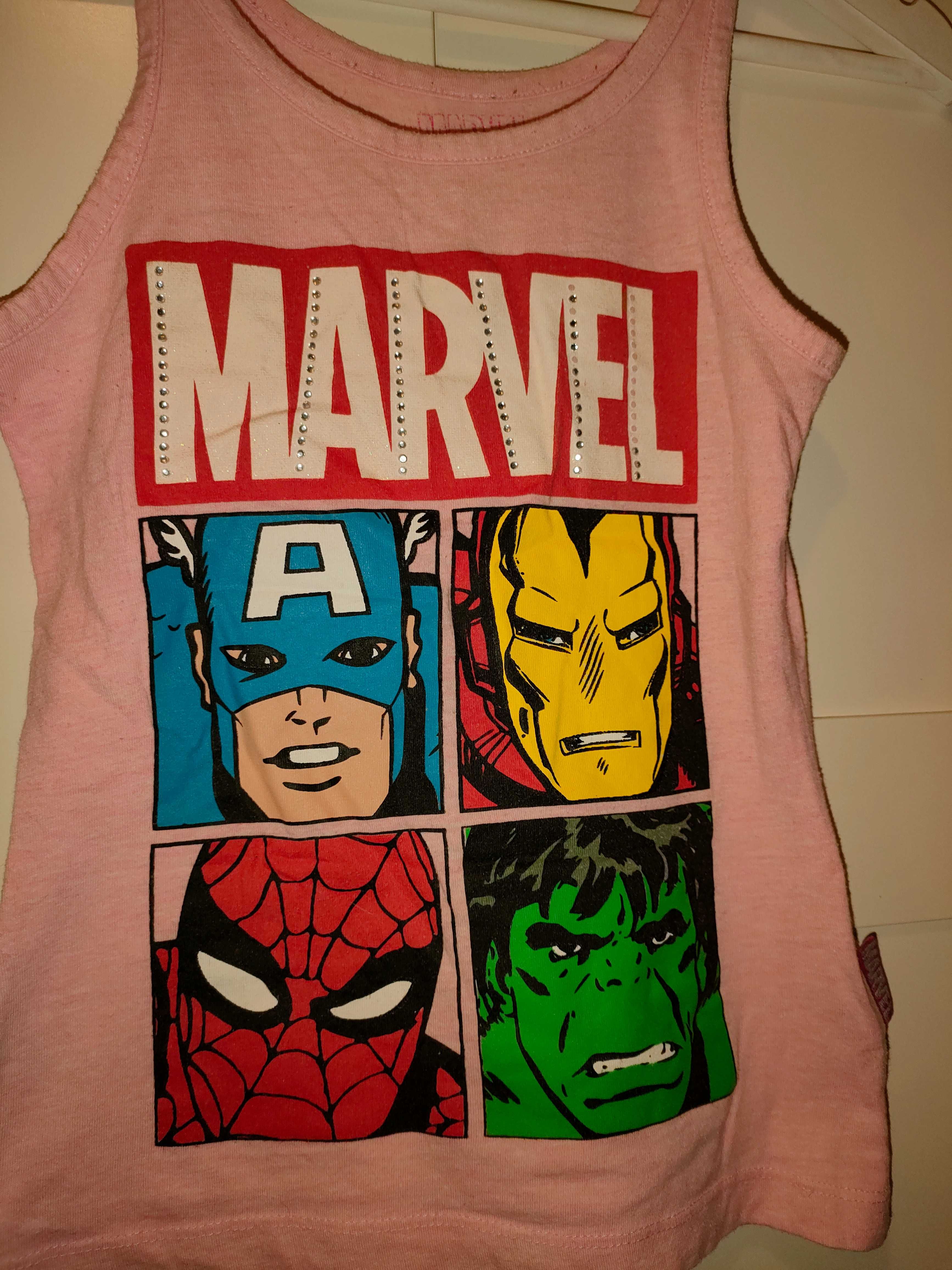 Koszulka / podkoszulek Marvel z super bohaterami 7-8 lat