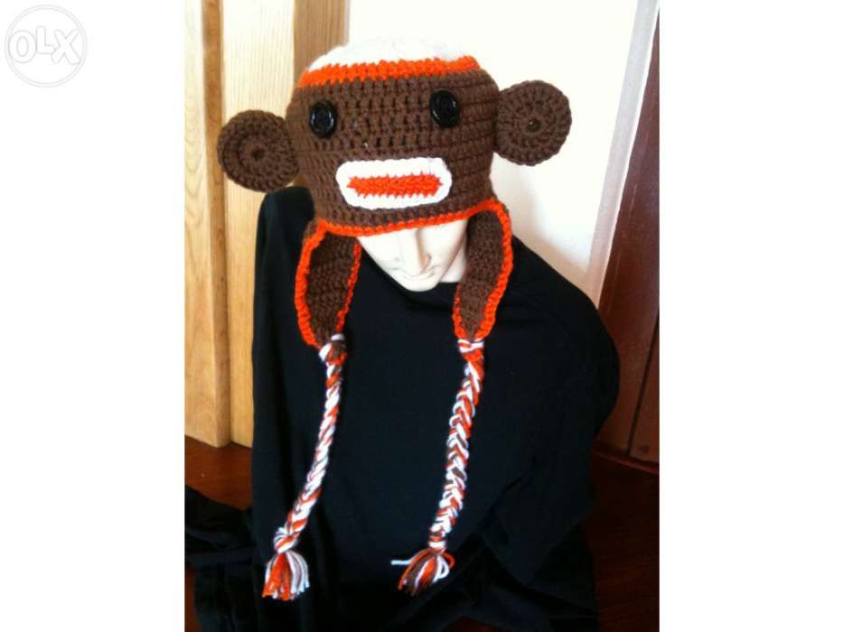 Gorro p/criança ou jovem - Macaco