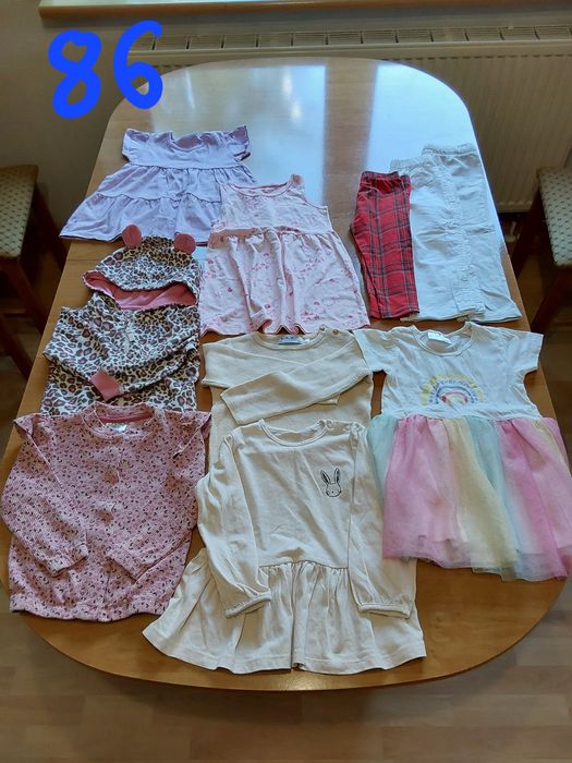 Ubranka dla dziewczynki 86 b.dobry stan 10szt./ 1.00+gratisy Wyprzedaż
