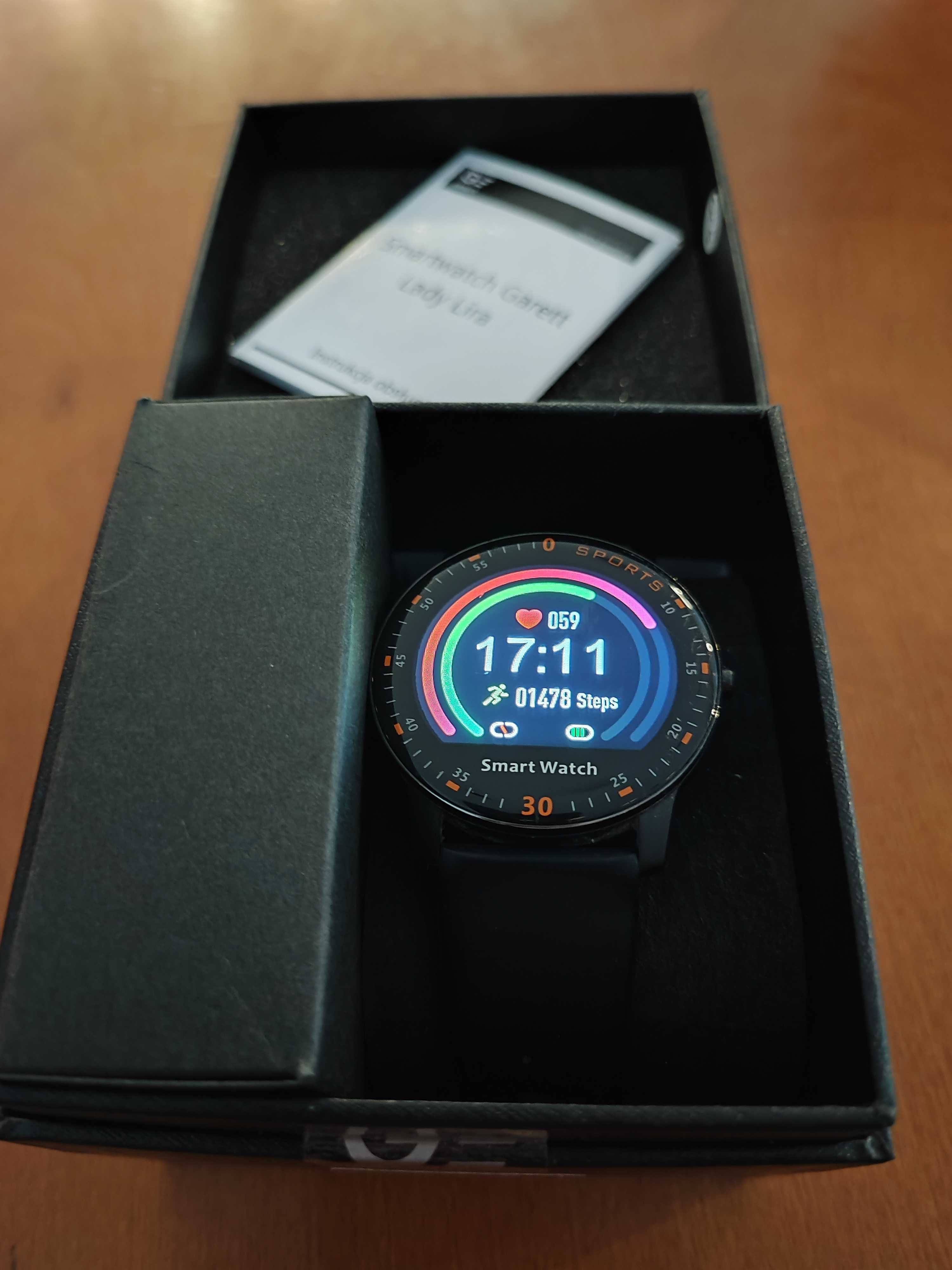 Smartwatch zegarek Garett Lady Lira czarny.