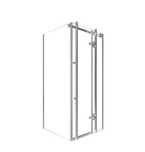 Kabina prysznicowa Geneva 90 BLACK / CHROM | 90x90 cm