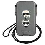 Torebka Karl Lagerfeld Saffiano Ikonik Karl&Choupette Head 6.1'' - sza