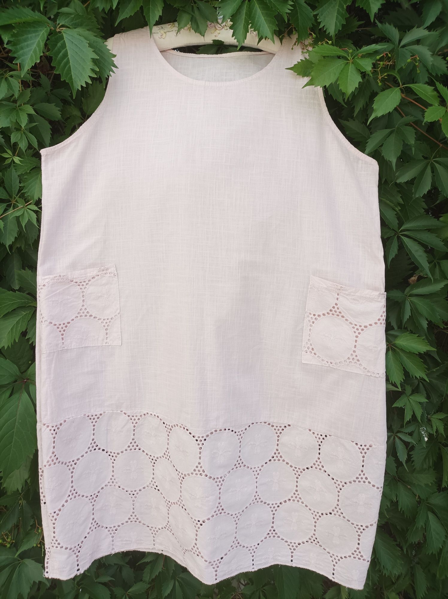 Bladoróżowa letnia sukienka Mila Moda roz. 48