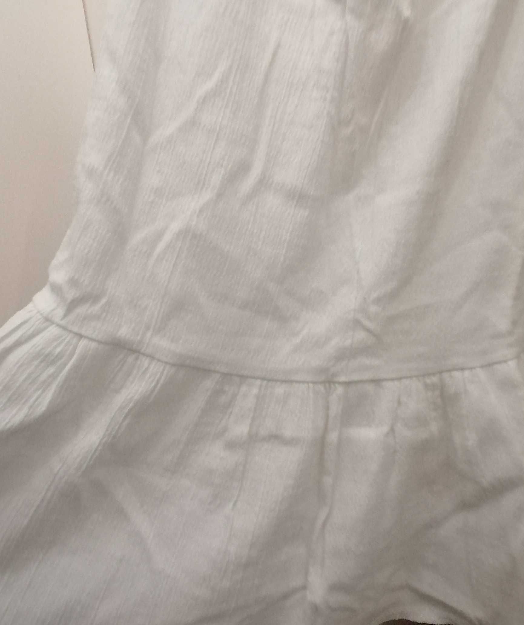 Długa spódnica z gęstej bawełny z falbaną XS/S