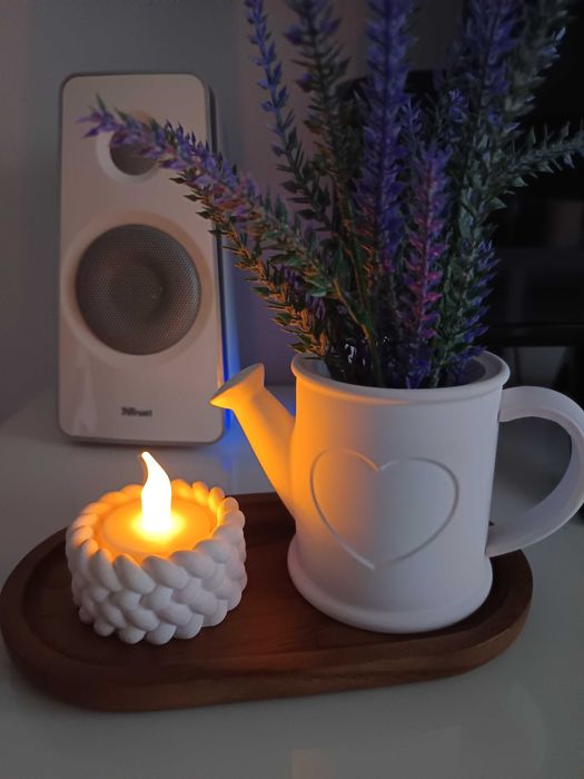Decoração gesso e velas