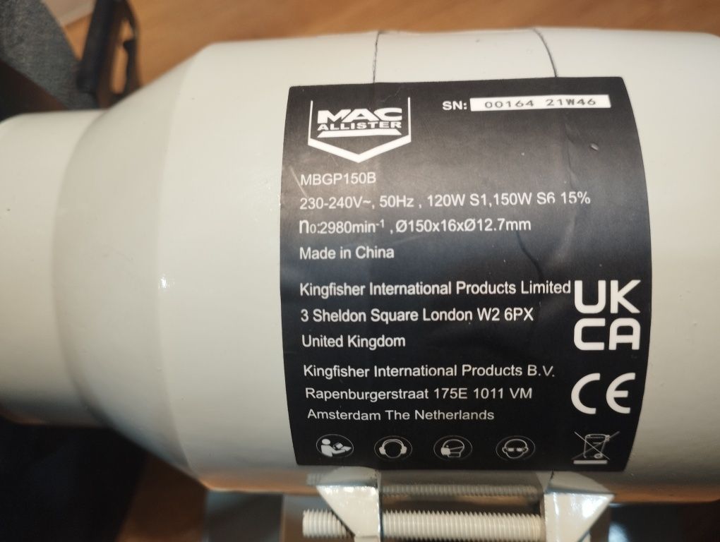 Szlifierki stolowa Macallister 150w