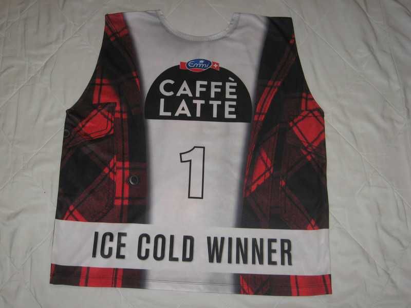 t-shirt koszulka bezrękawnik Caffe Latte kratka klata 120cm