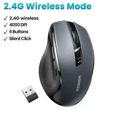 Бездротова миша UGREEN MU006 2.4G безшумна мишка 4000DPI