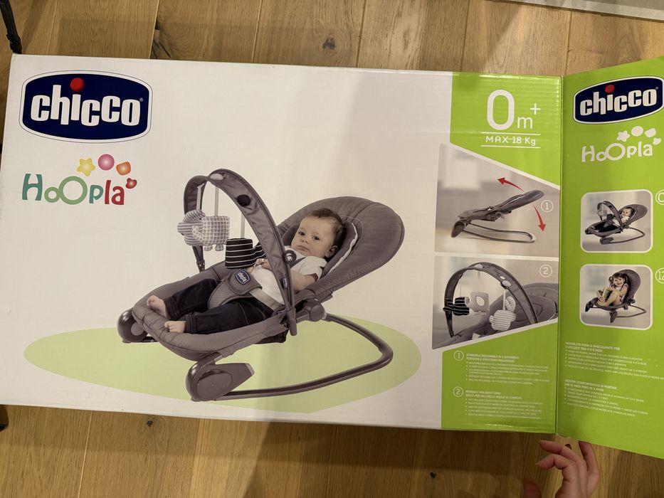 Bujaczek leżaczek Chicco Hoopla szary do 18kg