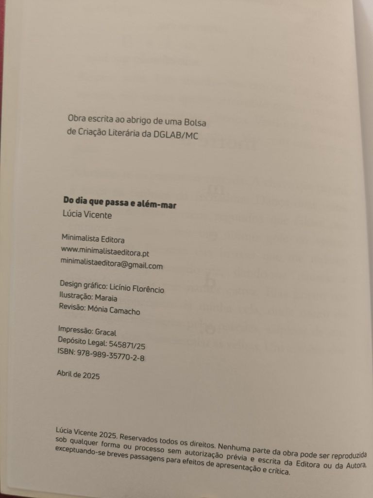 Do dia que passa e além-mar
