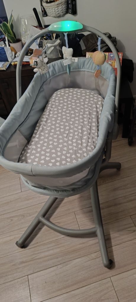 Chicco Łóżeczko Baby Hug AIR 4w1 Antique Sky + dodatki