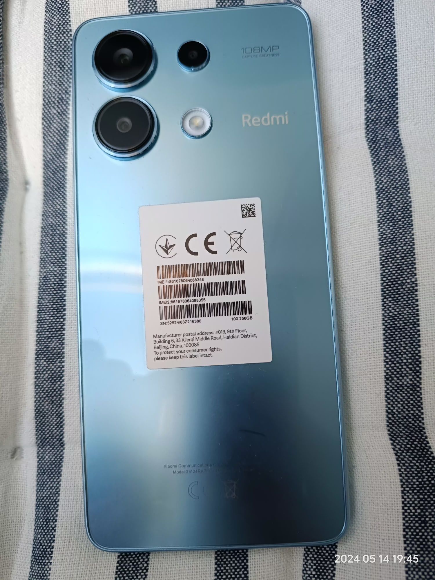 Redmi Note 13 Ice Blue 8/256 GB na gwarancji