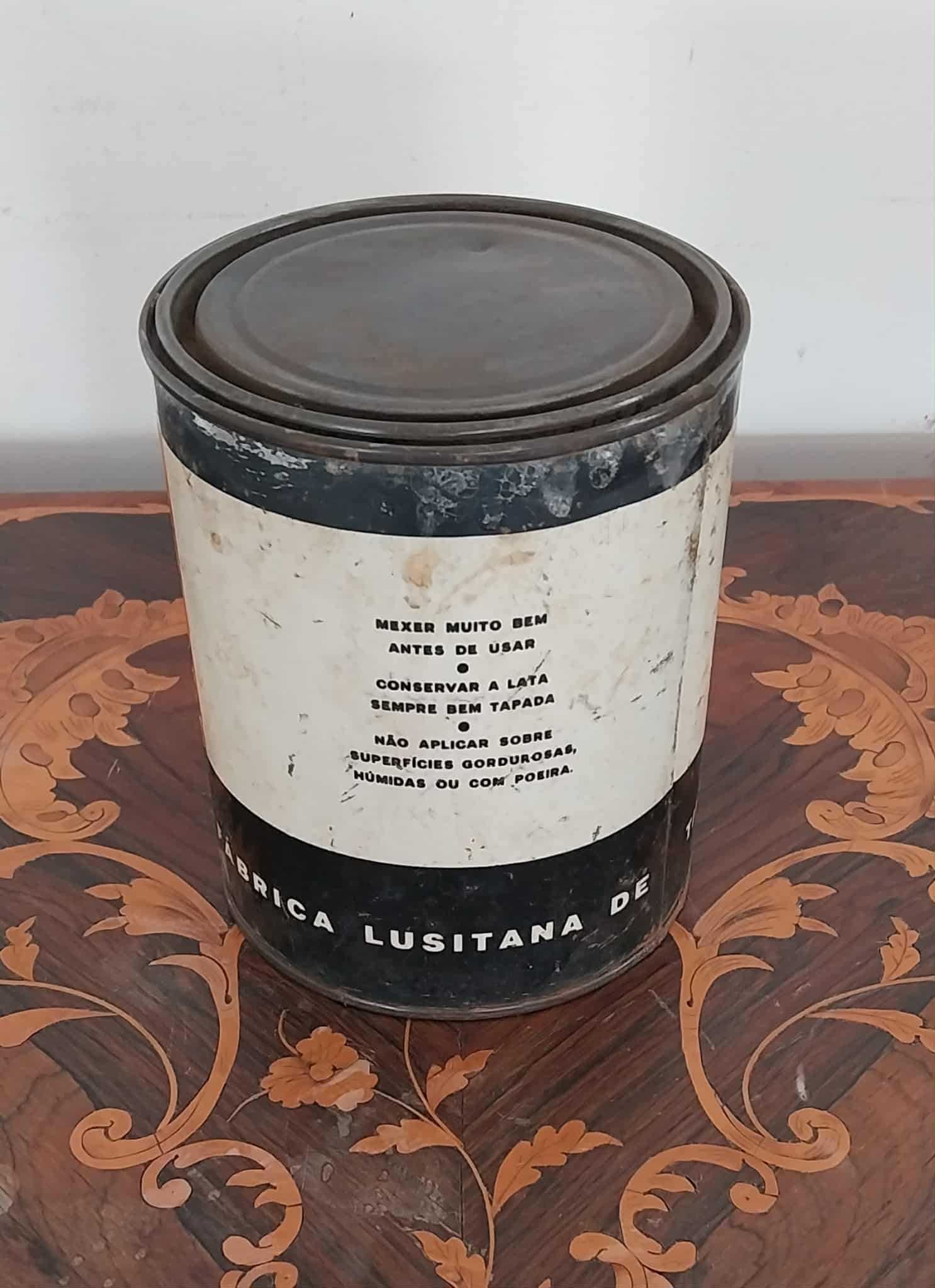 Antiga/Invulgar Lata Tintas "ATLANTIC" (Antiga Fáb Lusi. Tintas Vern"
