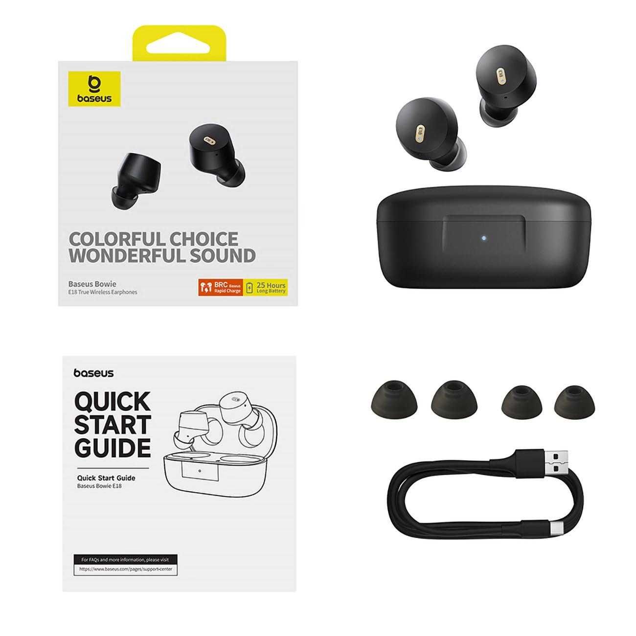 Słuchawki Bluetooth Baseus Bowie E18 True Wireless Earphones czarne