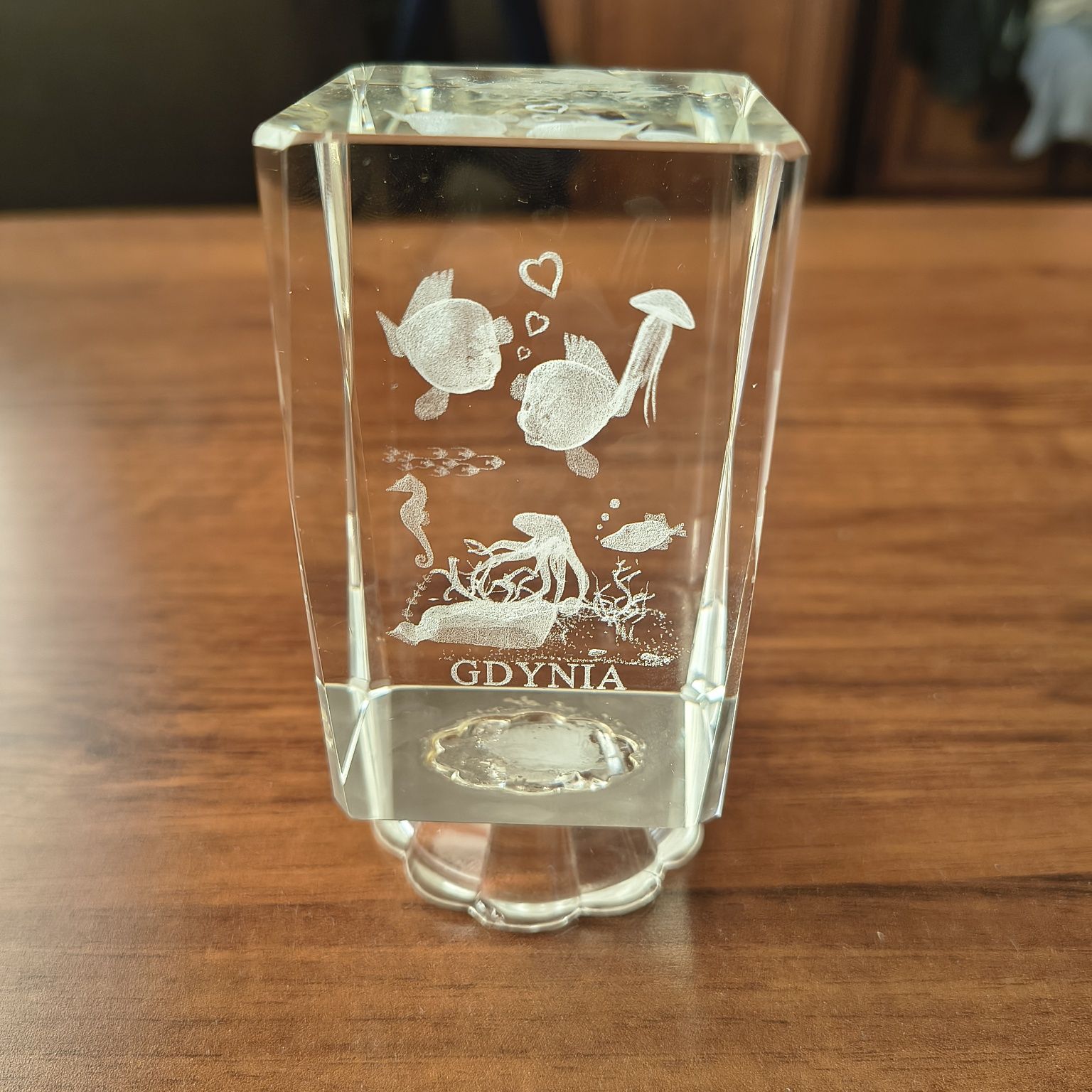 Kryształ 3D motyw ryby Gdynia