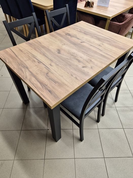 Nowy stół 120x80 dąb craft + 4 krzesła dostępny od ręki