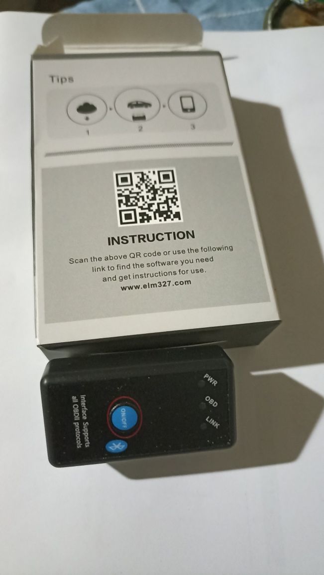 Продам автосканер ELM327 OBD2 с кнопкой включения