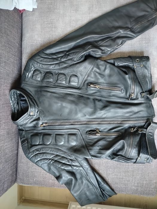 Męska kurtka skórzana motocyklowa r.50