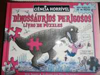 ciência horrível-dinossáurios perigosos-livro de puzzles