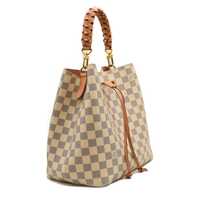 Louis Vuitton Damier Azur Braided Neonoe torebka worek kremowa