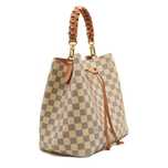 Louis Vuitton Damier Azur Braided Neonoe torebka worek kremowa