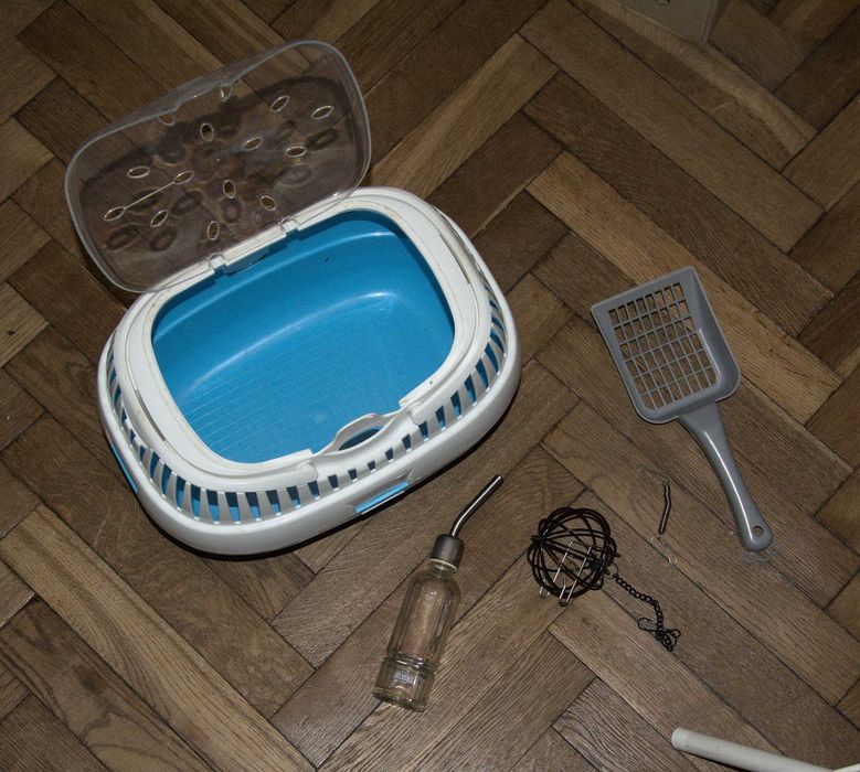 transporter dla małych zwierząt królik chomik + poidełko łopatka