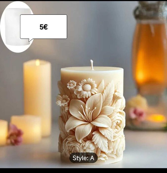 Colourful candle light different colours and size
