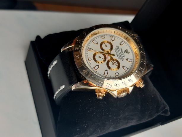 Rolex Oyster Perpetual Daytona złoty biała tarcza świetny zegarek