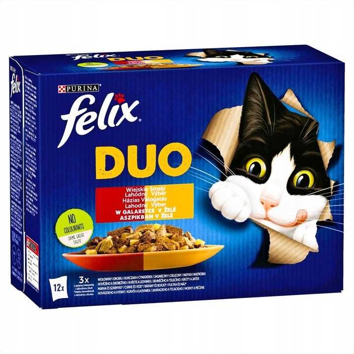 Mokra karma dla kota Felix Fantastic  Sensations Jellies Duo 3.06kg