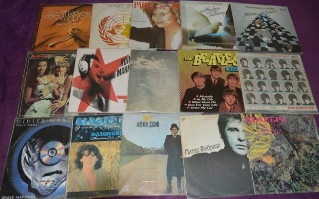 LP Beatles ,Arabesque,Byrds,T.Rex ,Sandra,Space,McCartney,Mission