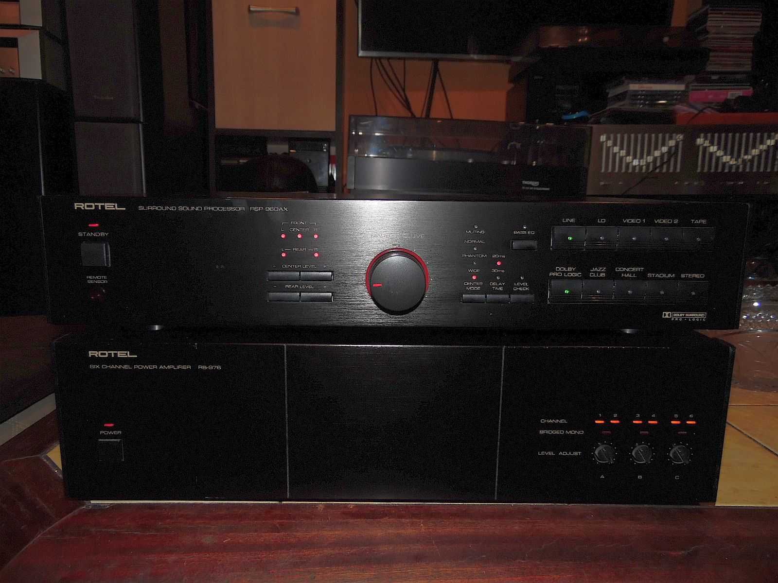 Wieża ROTEL RB-976 SIX Channel Power Rotel RSP-960AX Preamp