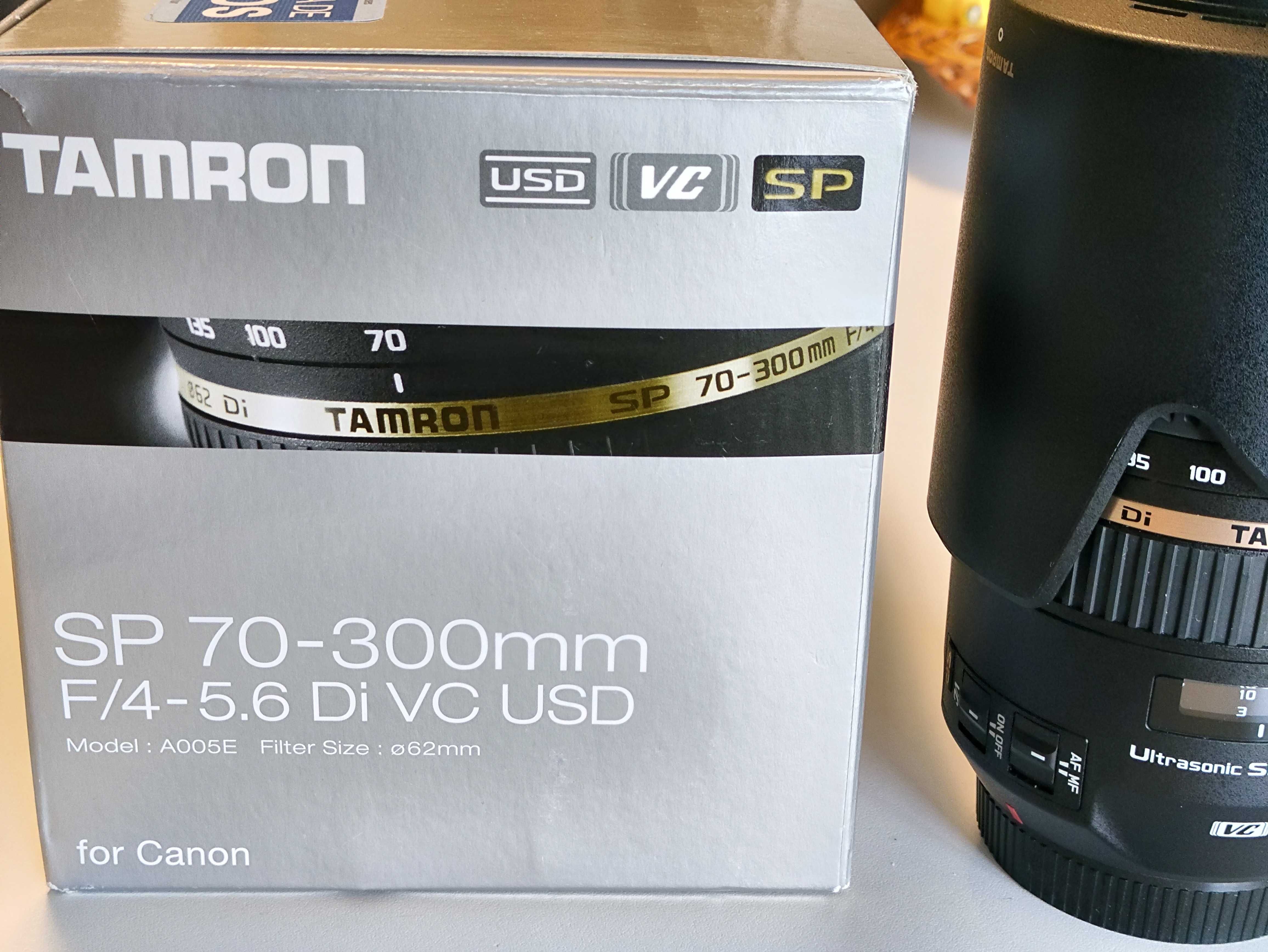 Objectiva TAMRON SP 70-300mm F/4-5.6 Di VC USD Full Frame EF (Canon)