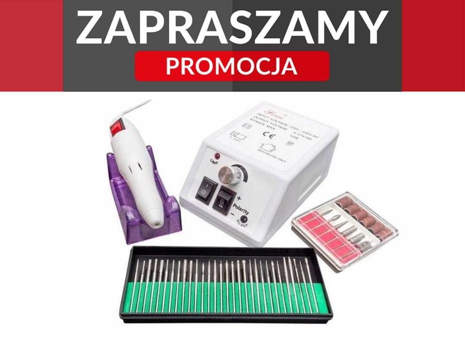 Promocja! Nowa Profesjonalna Frezarka Do Paznokci + Zestaw Frezów