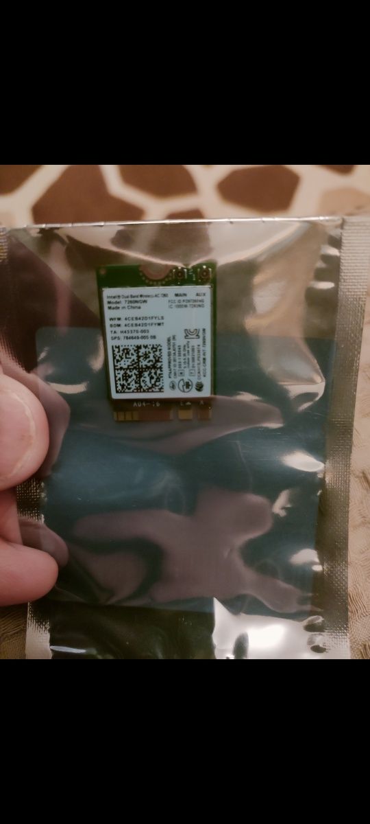 МодульWi-Fi +BT M.2 Intel Wireless-AC  7260NGW   2,4 GHz/5 GHz