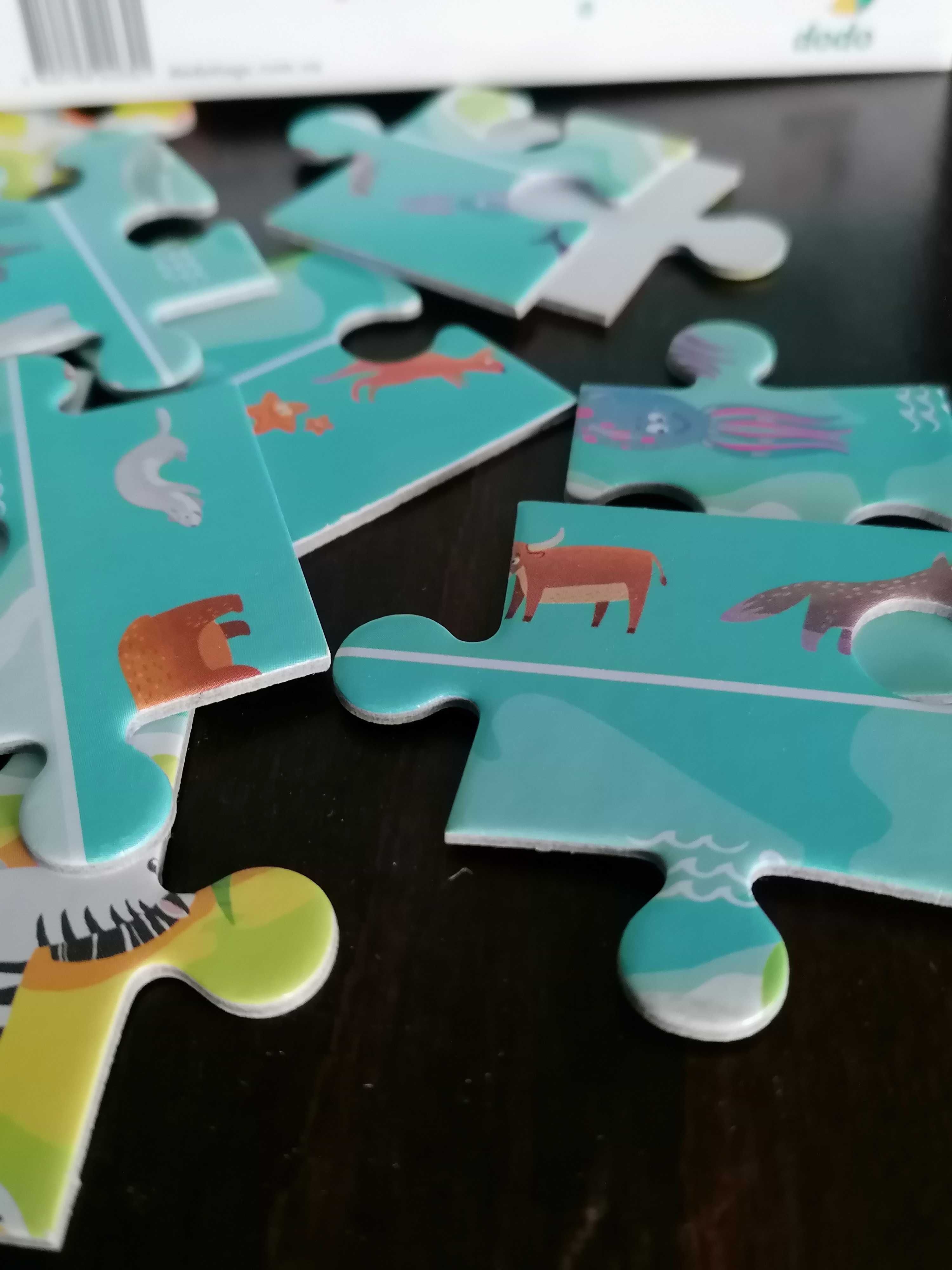 Puzzle 80 el. Mapa Świata World of Animals