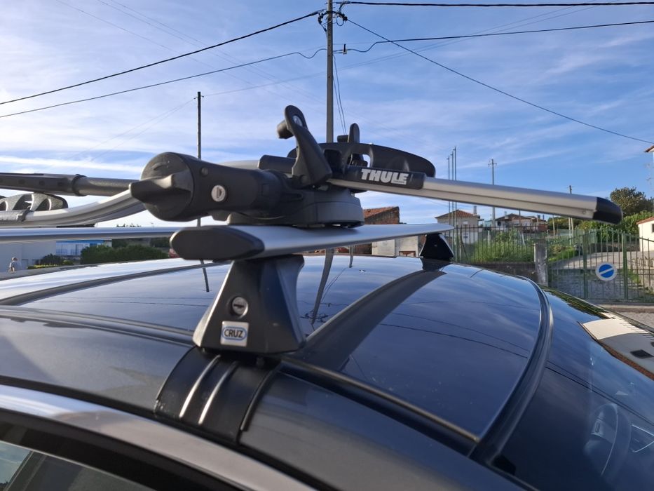 Barras de tejadilho cruz airo + suporte de bicicleta thule
