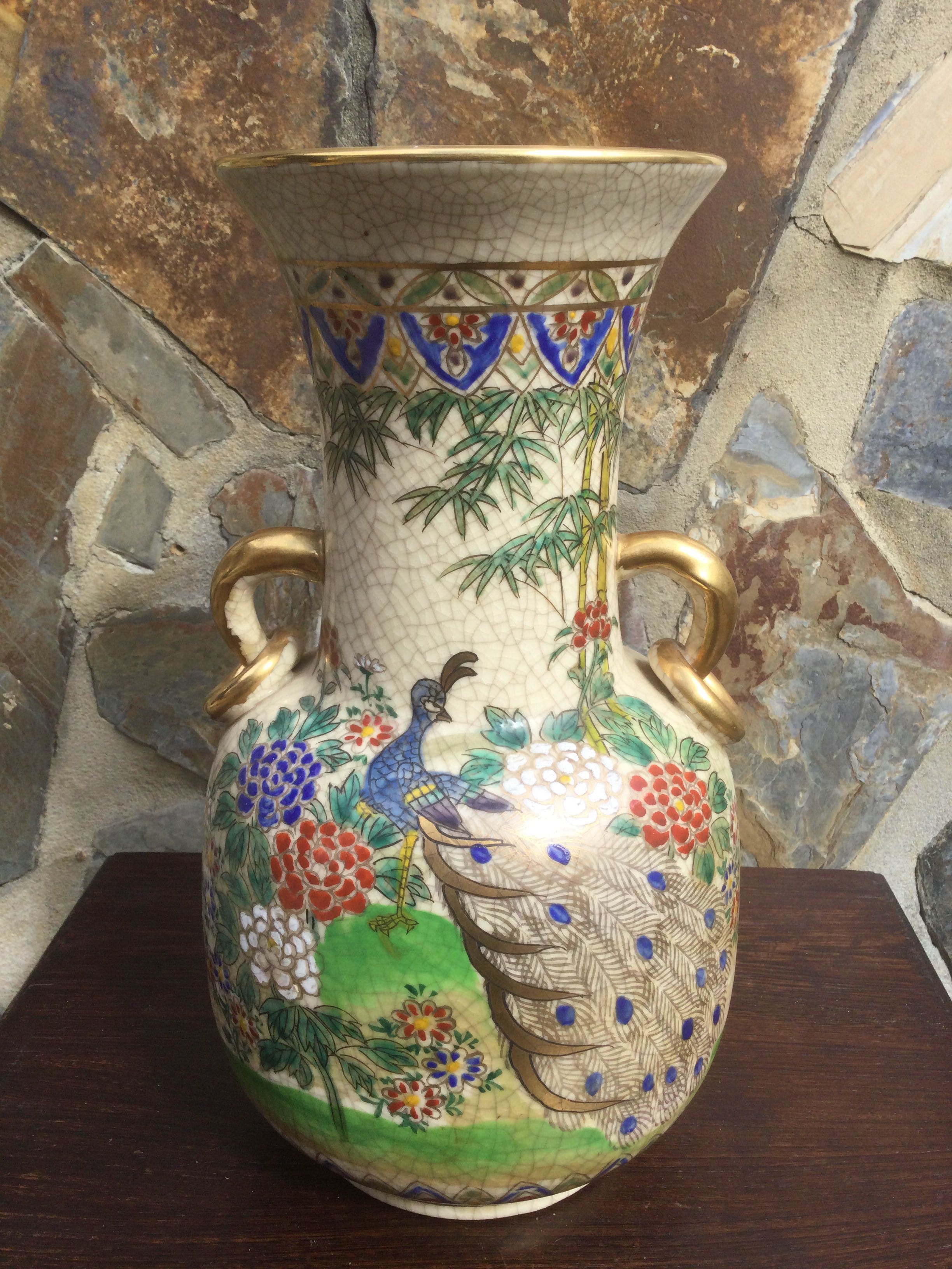 Jarrão Ceramica Chinesa séc XIX 32 cm Assinado