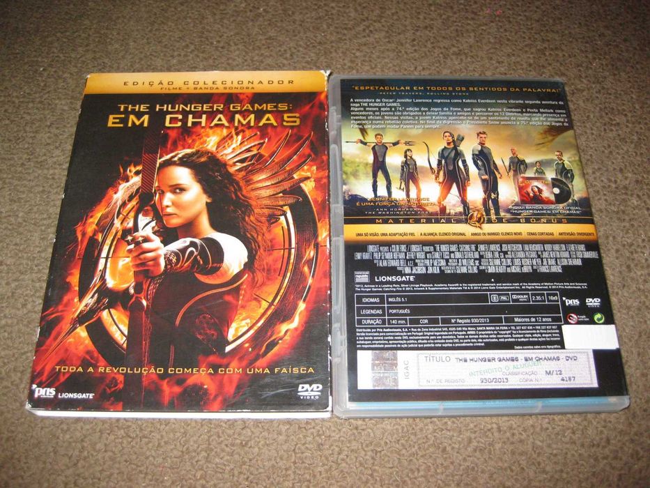 DVD+CD com Banda Sonora "The Hunger Games: Em Chamas" Slidepack!