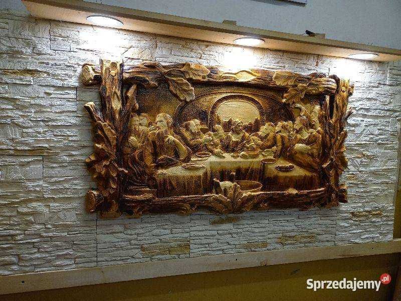 Ostatnia wieczerza-Plaskorzezba-Drewno