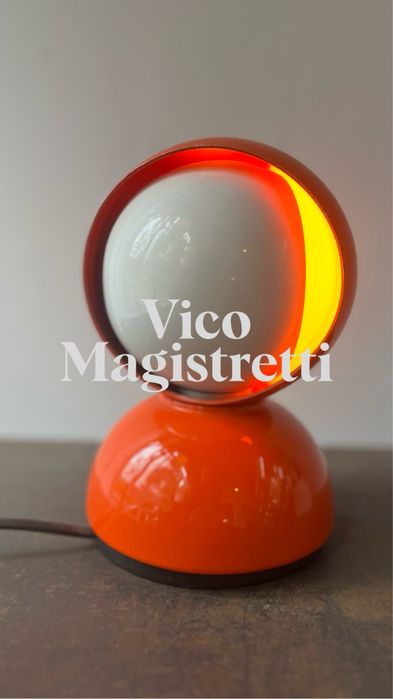 Artemide Eclisse Orange – Lampka Nocna - vintage