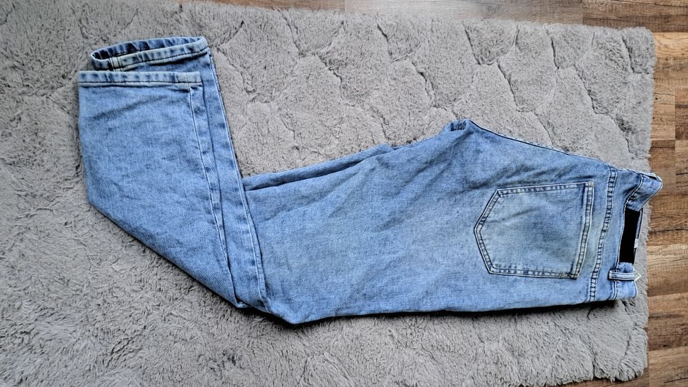 Spodnie niebieskie dzinsowe jeansy dzinsy zara 44