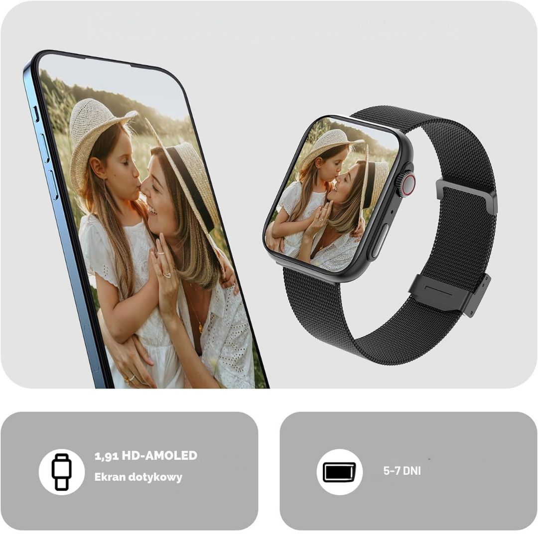 BingoFit Smartwatch Elegancki Inteligentny Zegarek dla Kobiet Mężczyzn