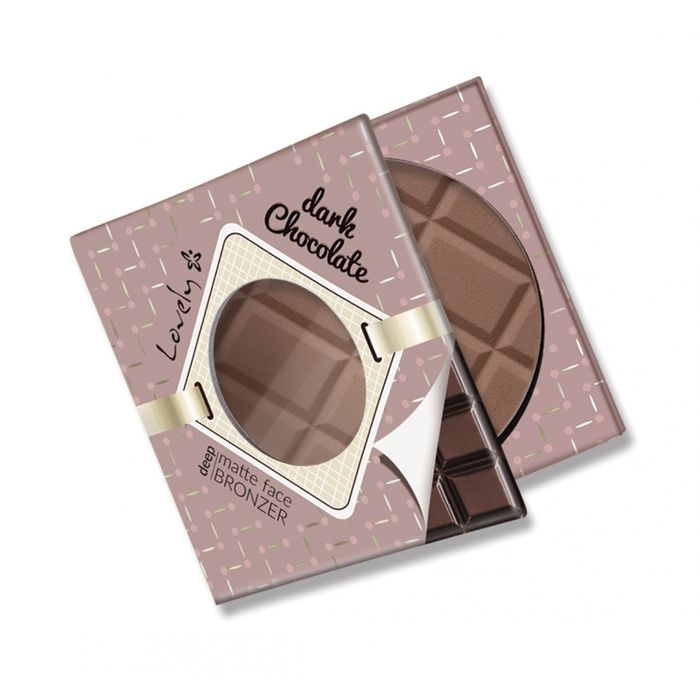 Lovely czekoladowy matowy bronzer do twarzy i ciała 9g