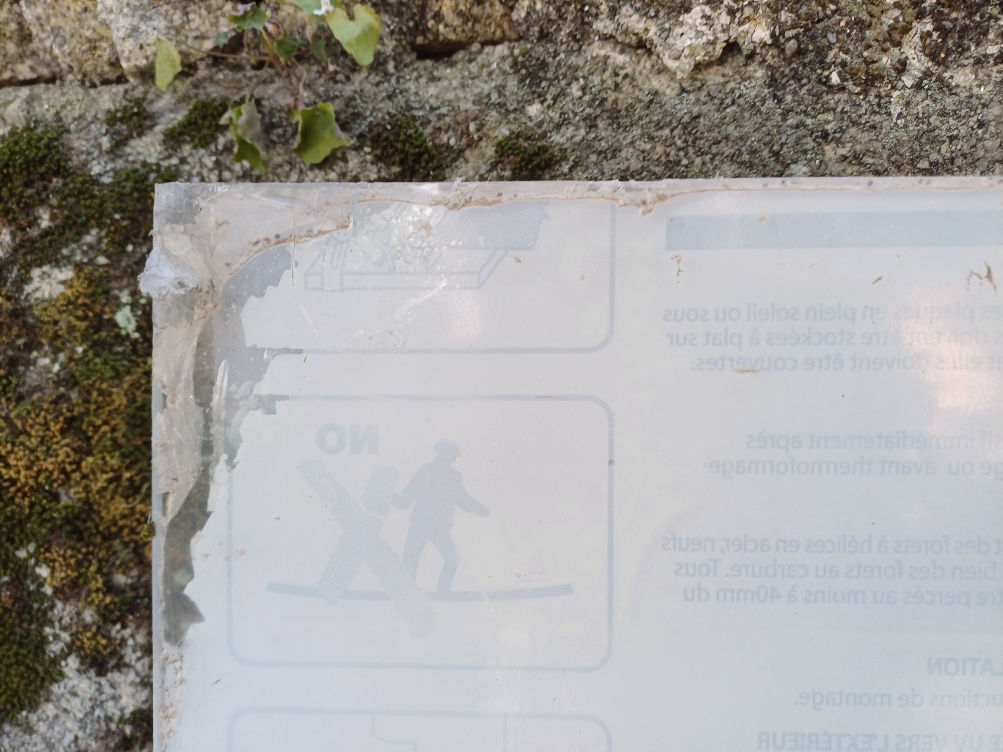 Placa de policarbonato e porta/resguardo de banheira em vidro